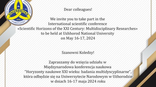Międzynarodowa Konferencja Naukowa "Scientific Horizons of the XXI Century: Multidisciplinary Research"