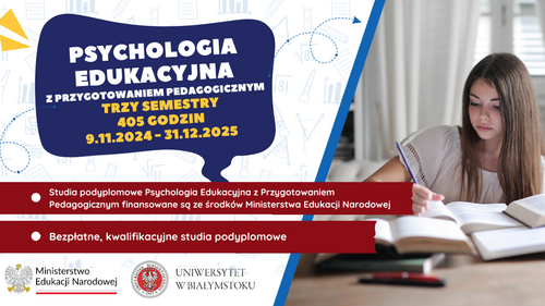 Bezpłatne, kwalifikacyjne Studia Podyplomowe