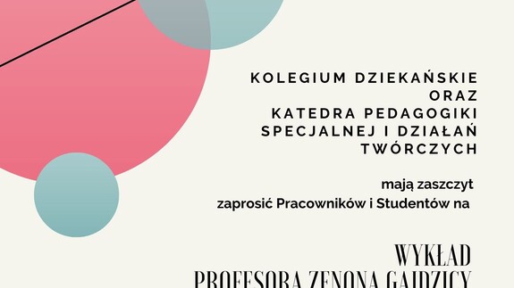 Wykład Profesora Zenona Gajdzicy