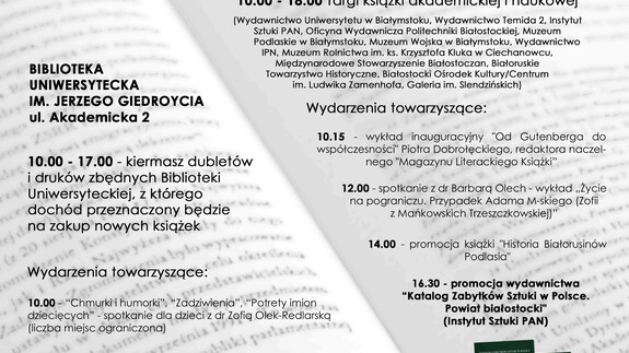 Spotkanie z dr Zofią Olek-Redlarską w ramach Dnia Książki Akademickiej i Naukowej w Białymstoku