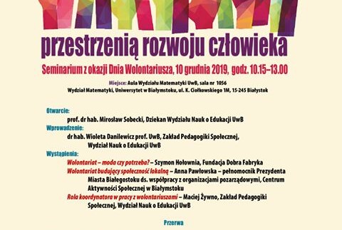 Wolontariat przestrzenią rozwoju człowieka