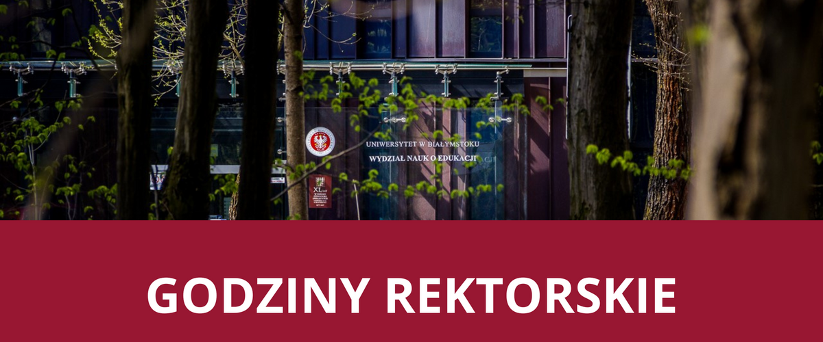 Obraz dekoracyjny, w tle budynek Wydziału Nauk o Edukacji UwB