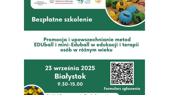 Promocja i upowszechnianie metod EDUball i mini-Eduball w edukacji i terapii osób w różnym wieku