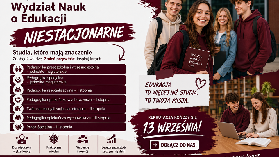 Rekrutacja na Studia Niestacjonarne – dołącz do Wydziału Nauk o Edukacji!
