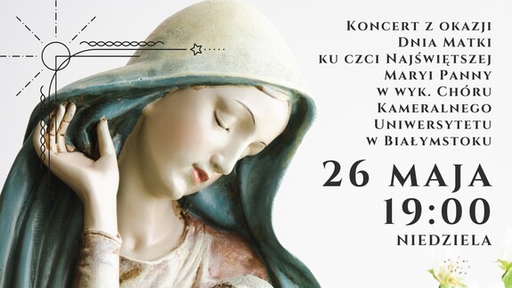 Plakat koncertu z okazji Dnia Matki ku czci Najświętszej Maryi Panny