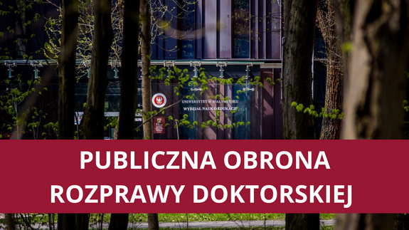 Obraz dekoracyjny z napisem &#34;publiczna obrona rozprawy doktorskiej&#34;