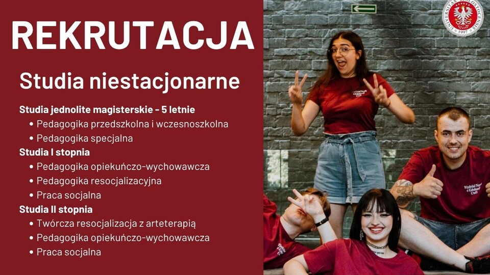 Rekrutacja na Studia Niestacjonarne – dołącz do Wydziału Nauk o Edukacji!