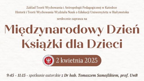 Międzynarodowy Dzień Książki dla Dzieci 2 kwietnia 2025 roku